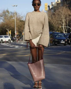 Lonbali Bolso Lemans Burdeos/Nude^ Bolsos Shopper