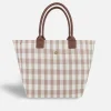 Lonbali Bolso Vichy Beige^ Bolsos Shopper