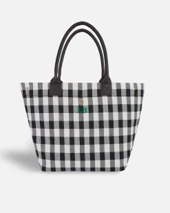 Lonbali Bolso Vichy Negro^ Bolsos Shopper