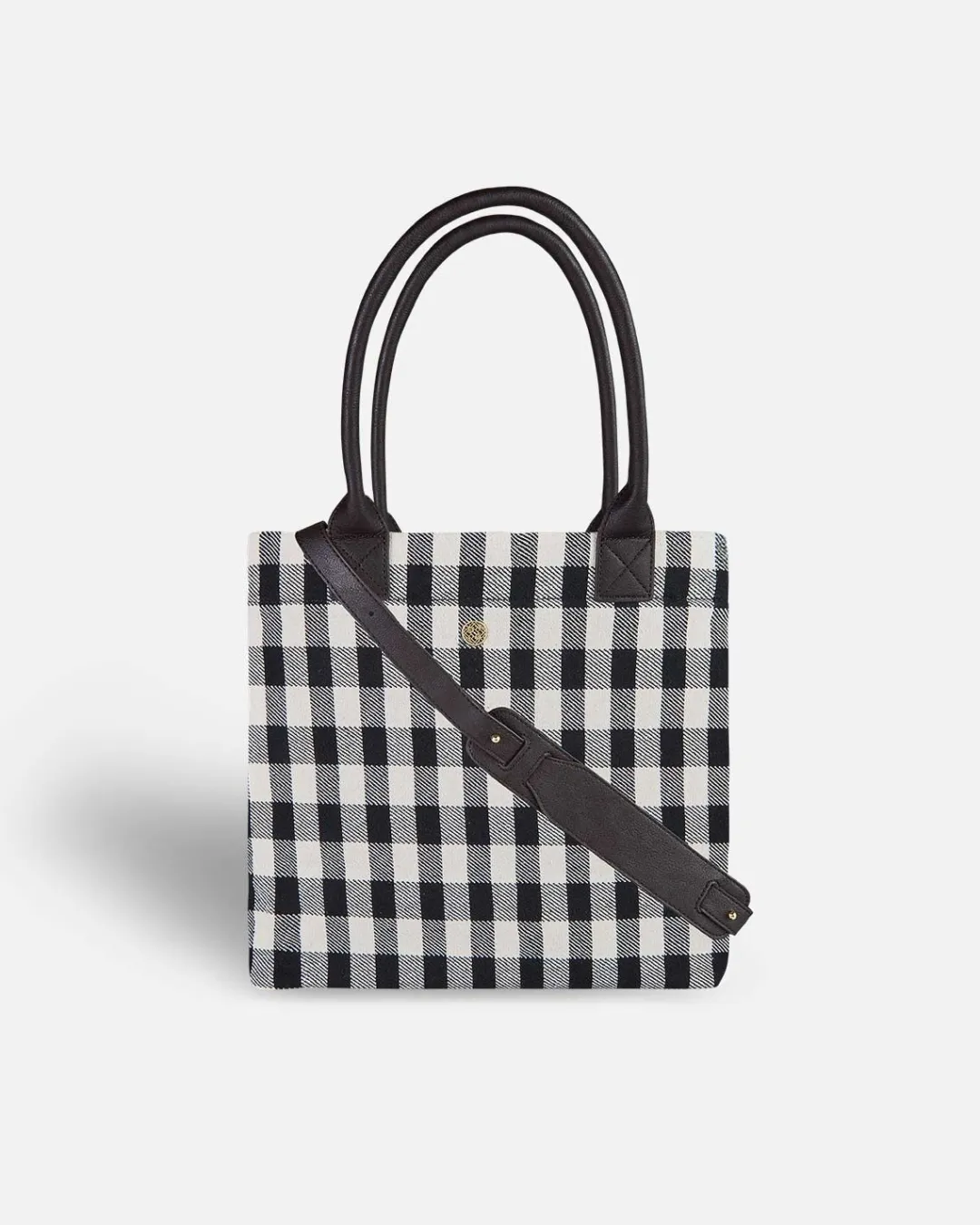 Lonbali Bolso Vichy Negro^ Bolsos Shopper
