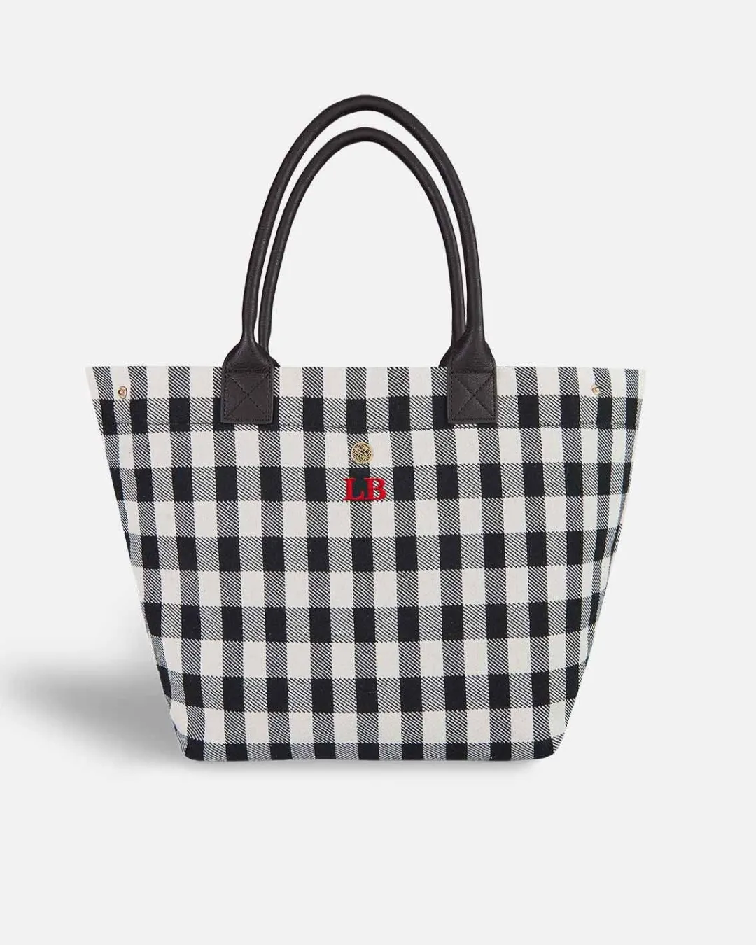 Lonbali Bolso Vichy Negro^ Bolsos Shopper