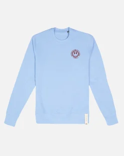 Lonbali Sudadera Happy Celeste^Mujer Sudaderas