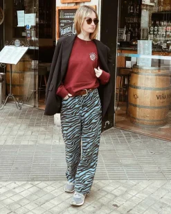 Lonbali Sudadera Logo Burdeos^Mujer Sudaderas