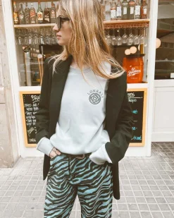 Lonbali Sudadera Logo Gris Claro^Mujer Ropa Deportiva