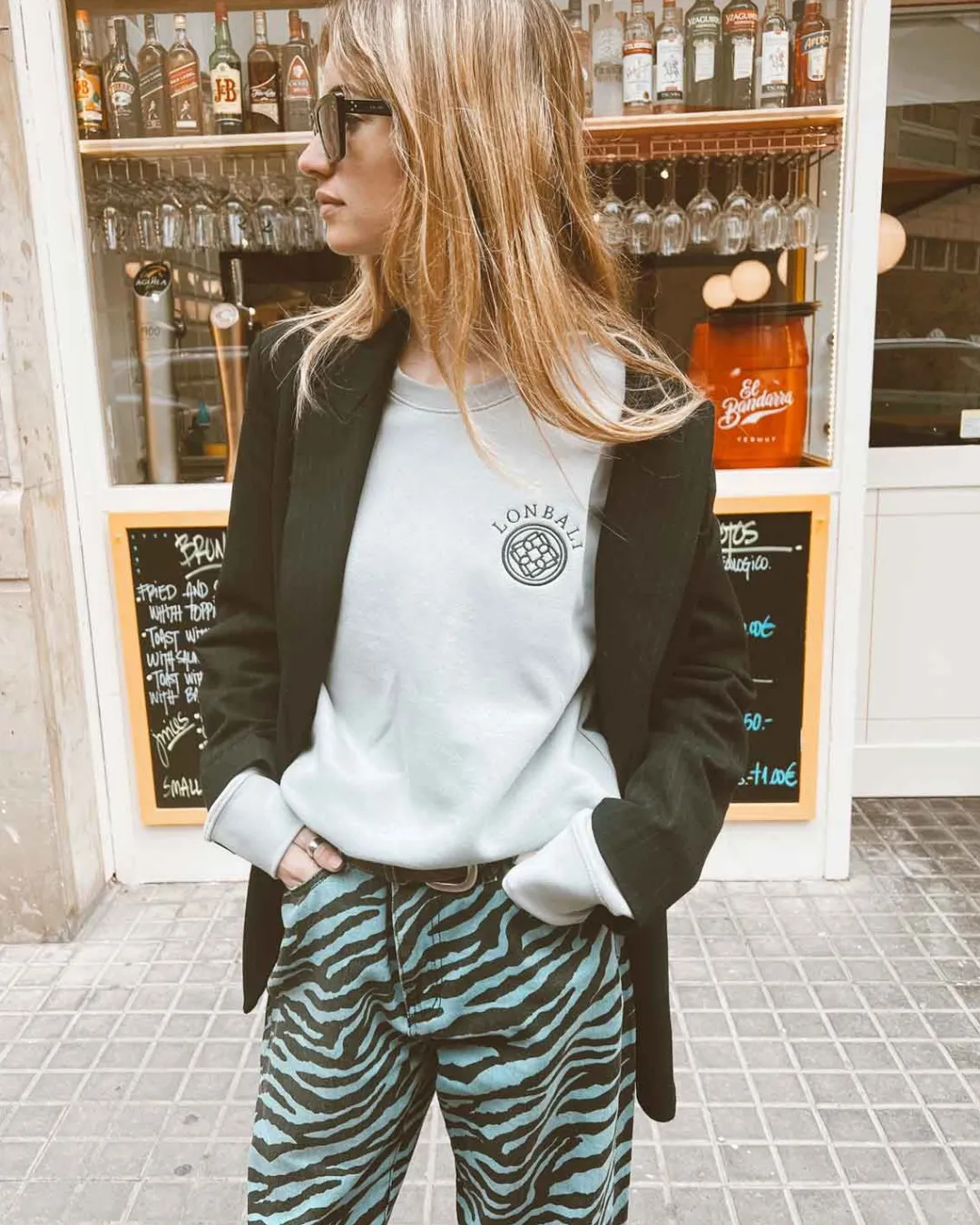 Lonbali Sudadera Logo Gris Claro^Mujer Ropa Deportiva
